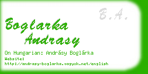 boglarka andrasy business card